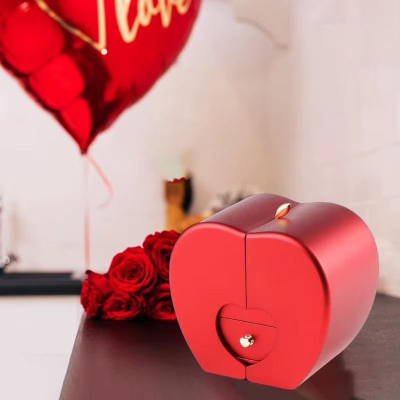 Eternal Flower Apples Jewelry Box Christmas Gift Box Rose Flower Birthday Party Valentine'S Day Gift Forever Love Jewelry Box