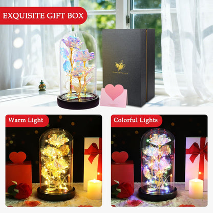 Colorful Galaxy Rose Beauty and the Beast Rose - Unique Christmas Valentine'S Day Thanksgiving Mother'S Day Birthday Gift